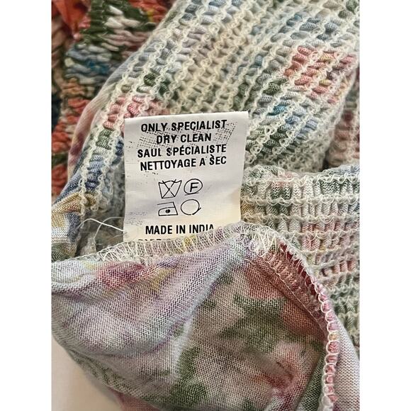 Anthropologie Conditions Apply Women's Smocked Babydoll Tank Size Large - Picture 5 of 8